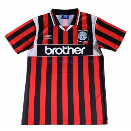 Herre Fotballdrakter Manchester City Borte Retro 1996 Kortermet